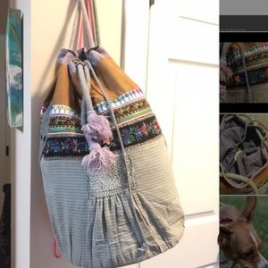 Free People boho bag, can fit a sleeping bag!